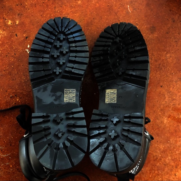 Kurt Geiger Tweed Shore Cap Toe Combat Boots Sz 40.5/10.5 - Picture 6 of 6